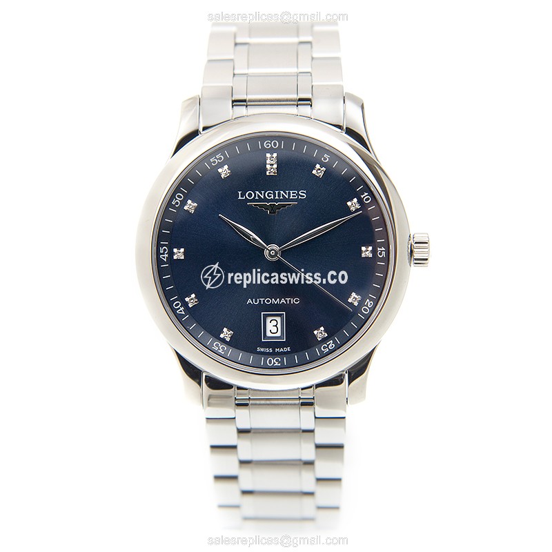 Longines L2.628.4.97.6 Replica - Automatic | Steel Case | Blue Dial | Silver Clasp - View 2