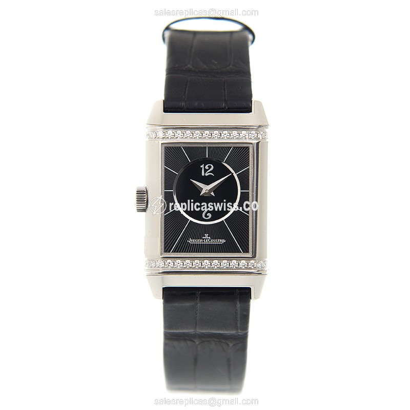 Jaeger-Lecoultre Q2668430 Replica - Automatic - Stainless Steel - Black Dial - Alligator Black Clasp - View 2