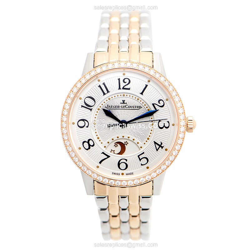 Jaeger-Lecoultre Rendez-Vous Replica - Automatic - 18kt Rose Gold - Diamond Dial - Silver Case - View 2