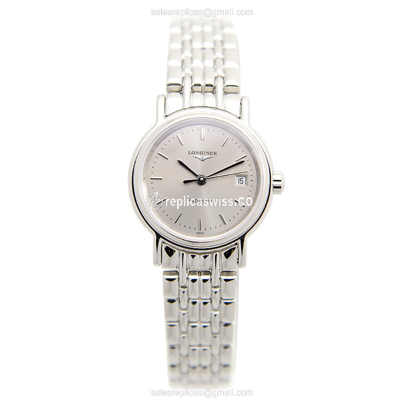 Longines Presence Replica - Automatic | Steel Case | Silver Dial | Silver Strap - View 2