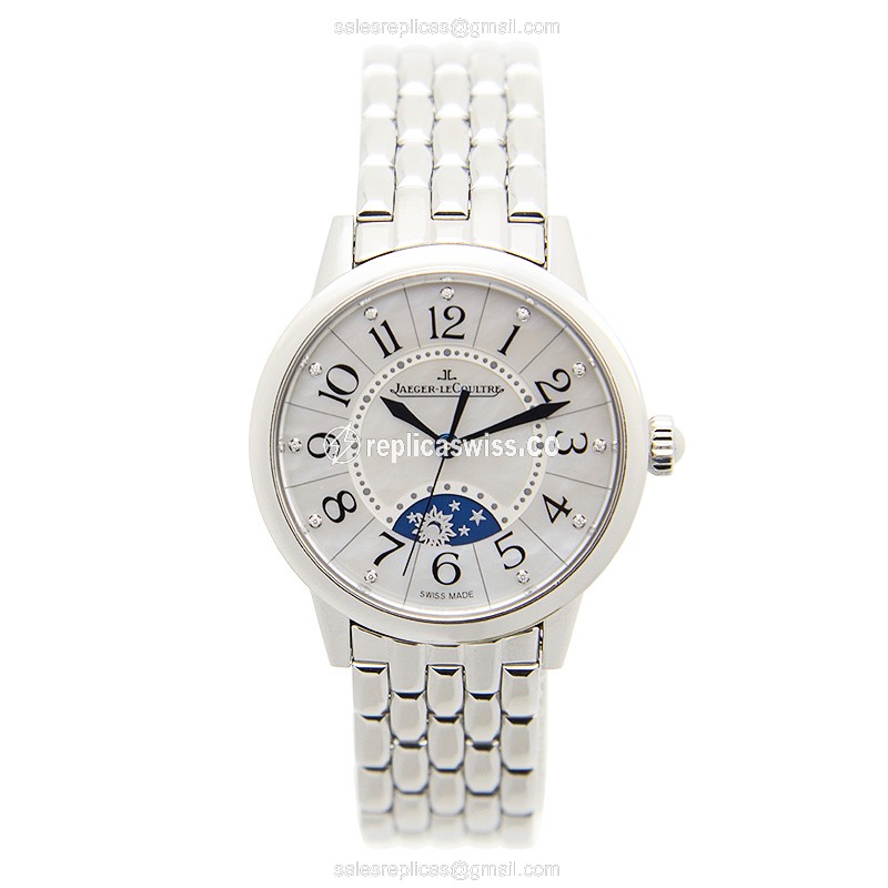 Jaeger-LeCoultre Rendez-Vous Replica - Auto - Steel - White - View 2