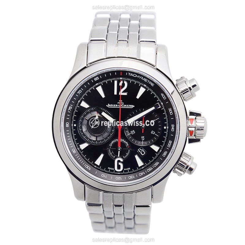 Jaeger-Lecoultre Q1758121 Replica - Ultra Thin - Automatic - Black Dial - Steel Case & Band - View 2
