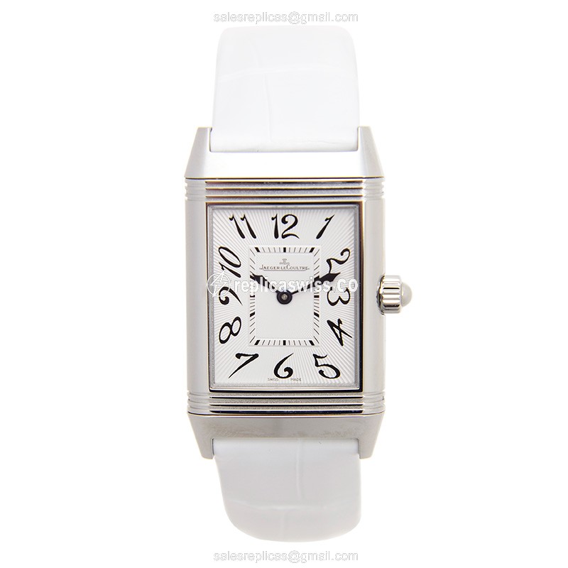Jaeger-Lecoultre Q2568402 REVERSO - Manual - Stainless Steel - Silver Dial - White Alligator Strap - View 2