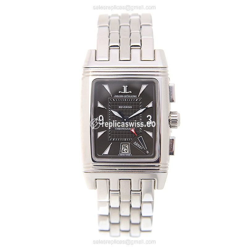 Jaeger-Lecoultre Q2958102 REVERSO - Manual Wind - Black Dial - Steel Case - Silver Steel Strap - View 2