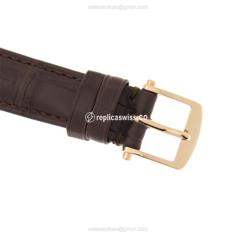 Breguet 8067BA/52/964 CLASSIQUE - Auto - 18kt Yellow Gold - White Dial - Brown Alligator Buckle - View 4
