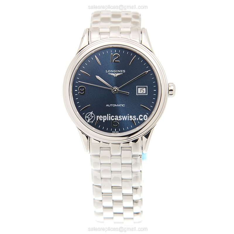 Longines L4.374.4.96.6 Flagship - Automatic - Steel Case - Silver Dial - Clasp - Sapphire Crystal - View 2