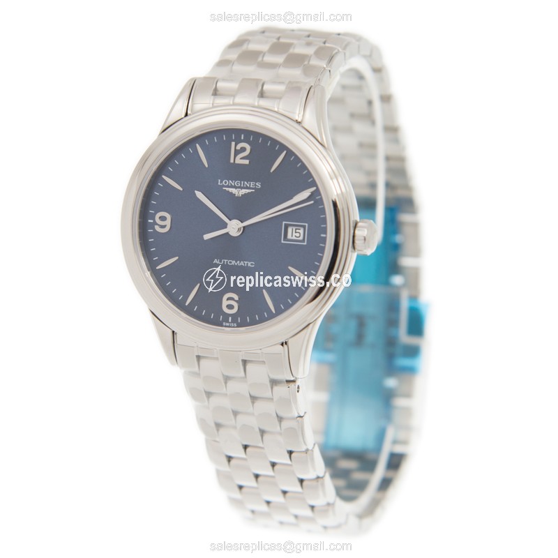Longines L4.374.4.96.6 Flagship - Automatic - Steel Case - Silver Dial - Clasp - Sapphire Crystal - View 3