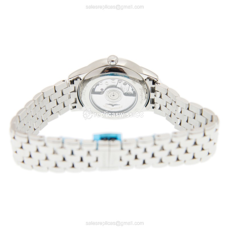 Longines L4.374.4.96.6 Flagship - Automatic - Steel Case - Silver Dial - Clasp - Sapphire Crystal - View 4