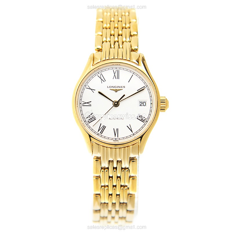 Longines Lyre Replica - Automatic - Gold-Plated Case - White Dial - View 2