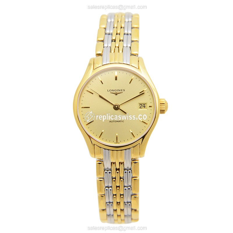 Longines Lyre Replica - Gold PVD - Automatic - Gold Case - Gold Strap - View 2