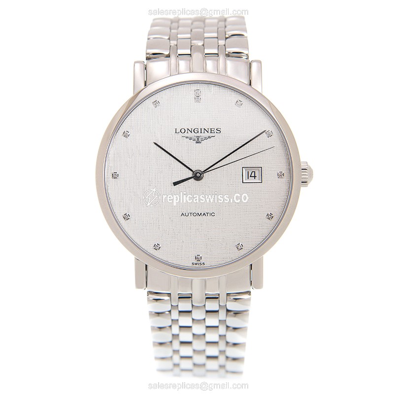Longines L4.910.4.77.6 Replica - Automatic - Stainless Steel - Silver Dial - Steel Strap - View 2