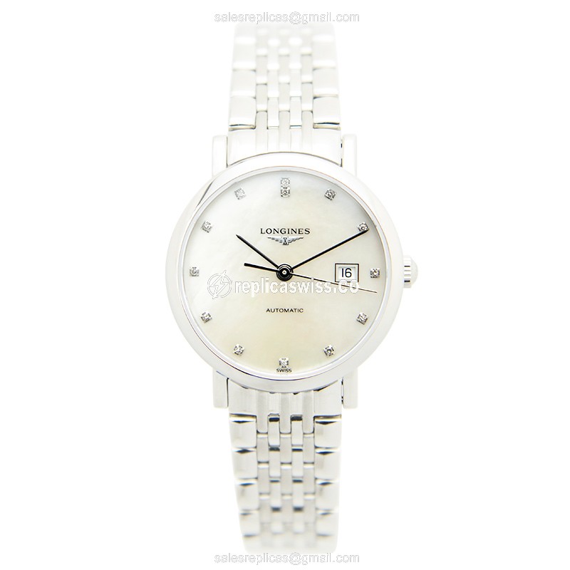 Longines L4.310.4.87.6 Replica - Automatic | Steel Case | Silver Dial | Clasp & Steel Strap - View 2