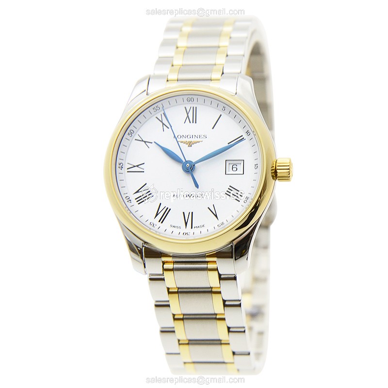 Longines Master Replica - Automatic - White Dial on Silver Steel Strap - View 2