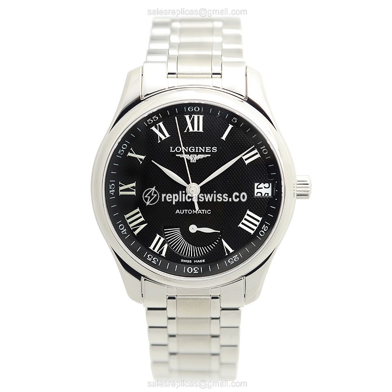 Longines Master Replica - Automatic | Stainless Steel | Black Dial | Silver Clasp - View 2