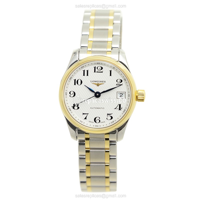 Rolex L2.128.5.78.7 Replica - Automatic - Gold & Steel Case - Silver Dial - View 2