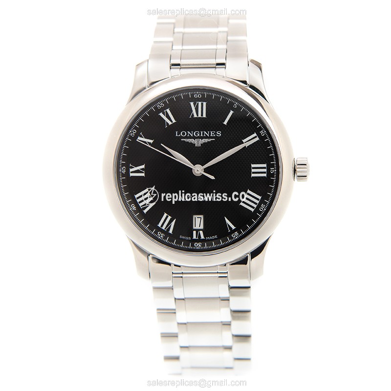 Longines L2.628.4.51.6 Replica - Automatic - Black Dial, Steel Case - View 2