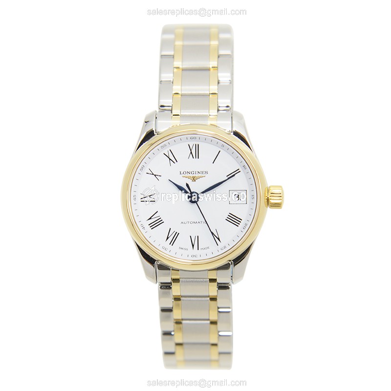 Longines Master Replica - Automatic - White Dial - 18kt & Steel - 40mm - View 2