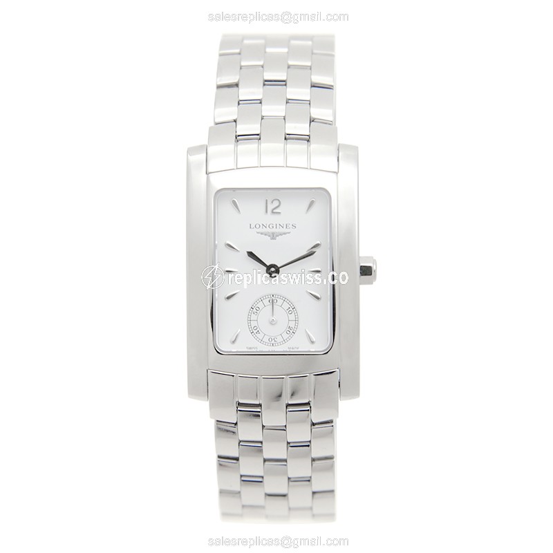 Longines L5.502.4.16.6 Replica - Quartz - Stainless Steel - White Dial, Silver Clasp - View 2
