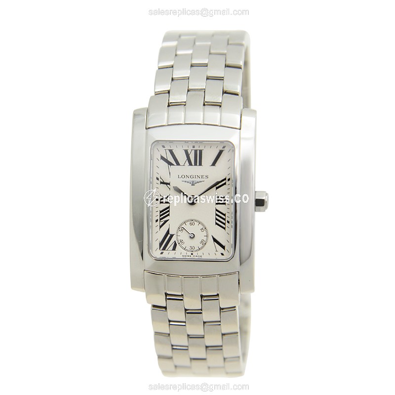 Longines L5.502.4.71.6 Replica - Quartz - Stainless Steel Case - Silver Dial - View 2