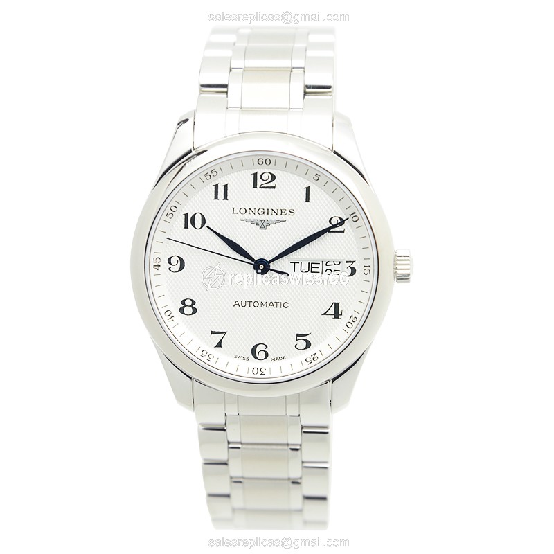 Longines L2.755.4.78.6 Replica - Automatic - Stainless Steel - White Dial, Silver Clasp - View 2