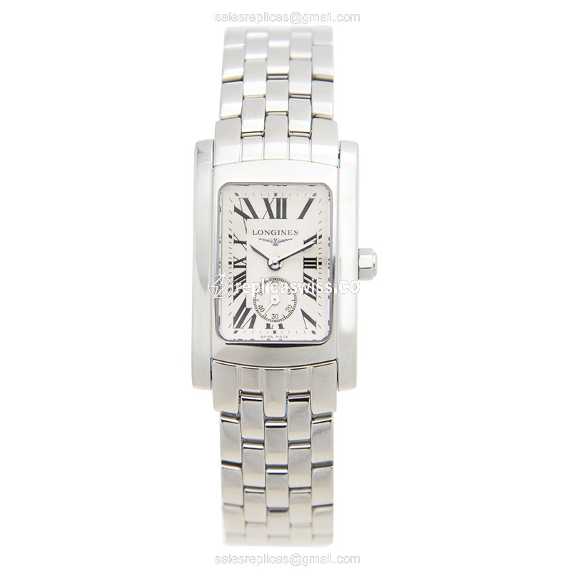 Longines L5.155.4.71.6 Replica - Quartz - Stainless Steel Case - Silver Dial, Clasp - View 2