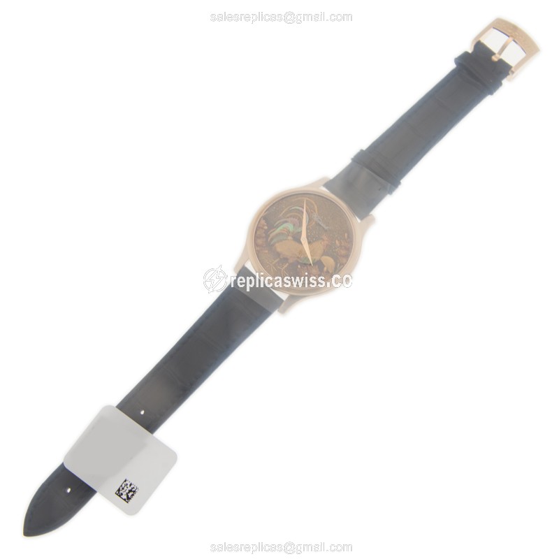 Chopard L.U.C Replica - Automatic 18kt Rose Gold - Black Dial - Buckle Clasp - View 2