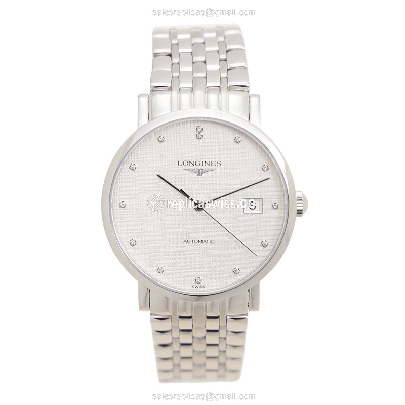 Longines L4.810.4.77.6 Replica - Automatic - Silver Dial on Steel Strap - View 2