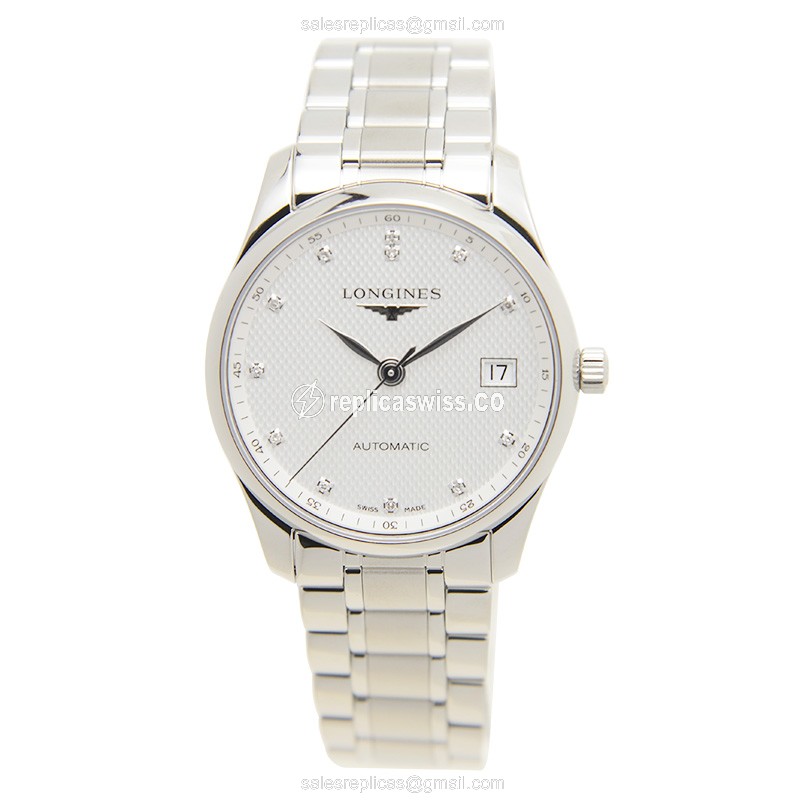 Longines L2.518.4.77.6 Replica - Automatic - Silver Dial - Steel Clasp - View 2