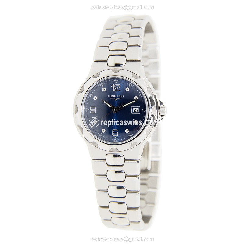 Rolex L1.505.4.96.6 Replica - Quartz - Steel - Blue Dial, Silver Clasp - View 2