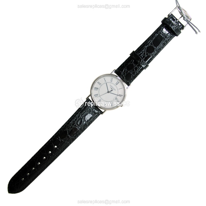 Longines Presence Replica - Quartz - Stainless Steel Case - White Dial - View 2