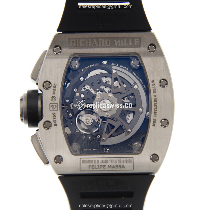 Richard Mille RM011 Replica Watch - Auto - Titanium - Black - View 3