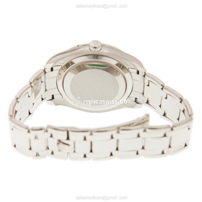 Rolex Datejust Replica - Automatic - 18kt White Gold Case - Sapphire Crystal - Silver Dial - View 4