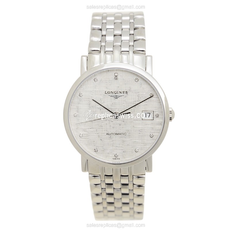 Longines L4.809.4.77.6 Replica - Automatic - Stainless Steel - Silver Dial - View 2