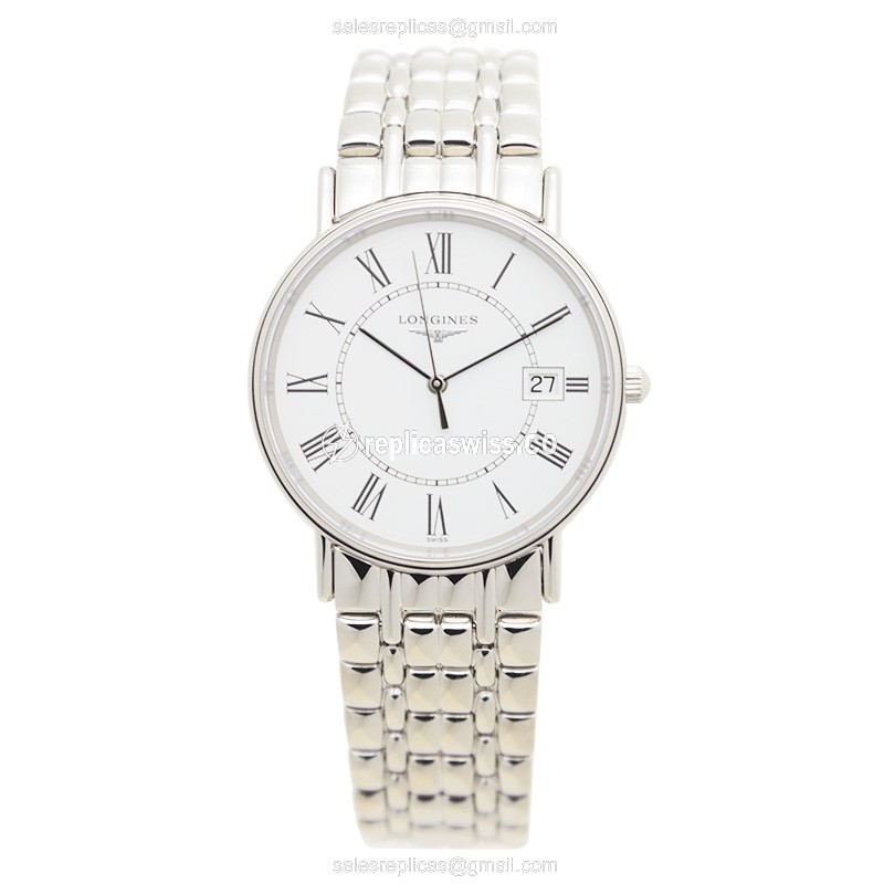 Rolex L4.720.4.11.6 Replica - Quartz - Stainless Steel Case - White Dial, Silver Clasp & Steel Strap - View 2