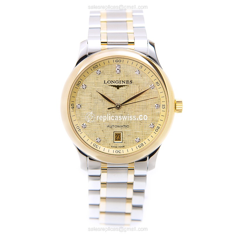Longines L2.628.5.38.7 Replica - Automatic - Gold Dial - Gold Clasp - View 2