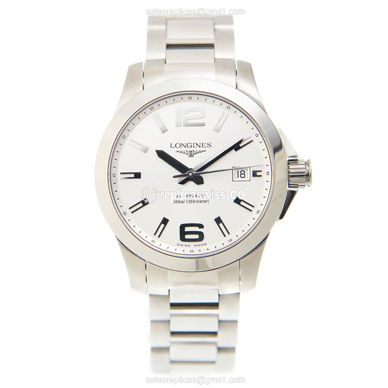 Longines CONQUEST Replica - Automatic - Silver Dial - Steel Case - View 2