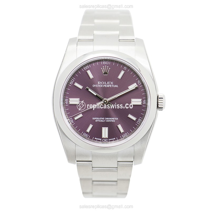 Watch Rolex Oyster Perpetual Replica - Automatic - Purple - View 2
