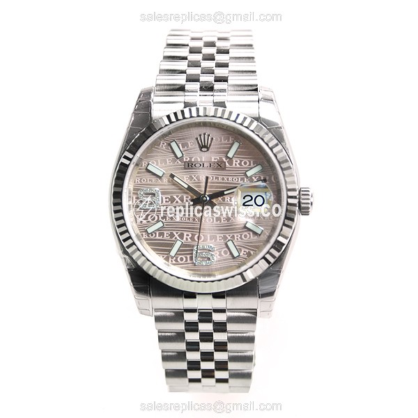 Rolex Datejust Replica: Automatic | Pink Dial | Clasp - Silver Strap - View 2