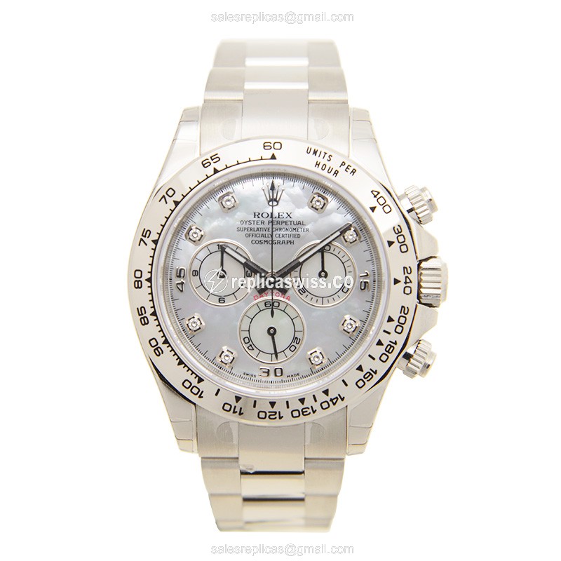Rolex Daytona Replica - Automatic - 18kt Gold Case - Silver Dial - View 2