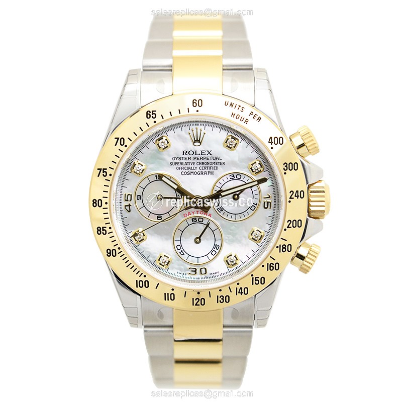 Rolex Daytona Replica - Automatic | Silver Dial | Clasp | Silver Strap - View 2