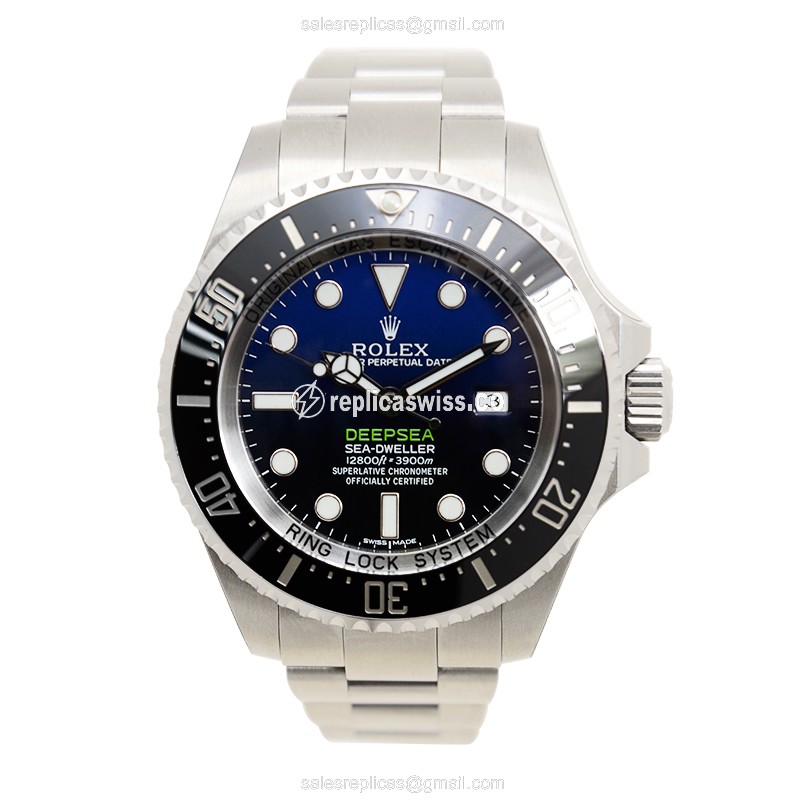 Rolex Sea-Dweller Replica - Automatic - Stainless Steel - Blue Dial - Steel Clasp - View 2