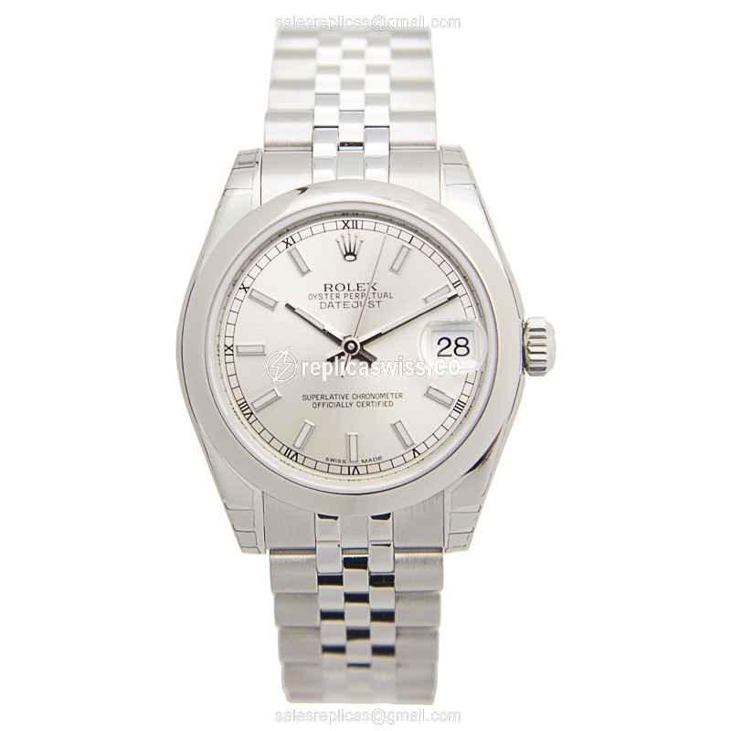 Rolex Datejust Replica - Automatic - Silver - Sapphire Crystal - Steel Clasp - View 2