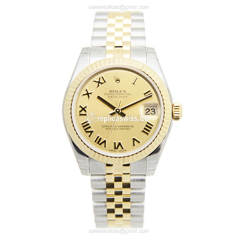 Rolex Datejust Lady Replica - Gold | Automatic | Steel | Gold | Gold Clasp - View 2