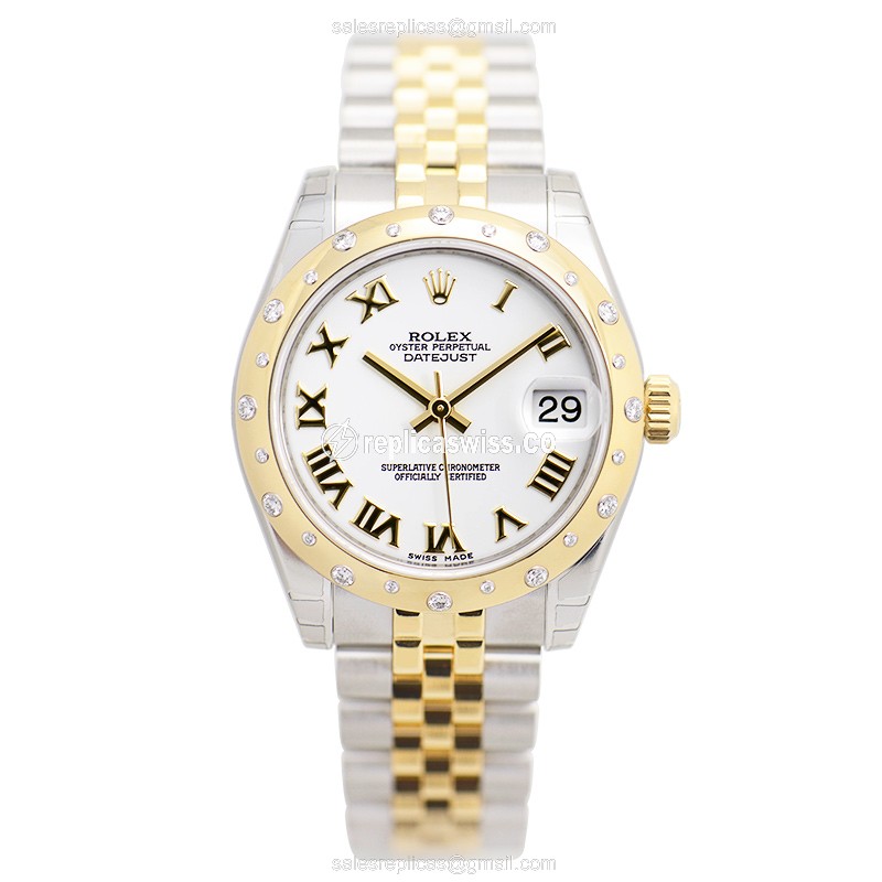 Rolex Datejust Lady Replica - Automatic - White Dial, Steel Case & Strap - View 2