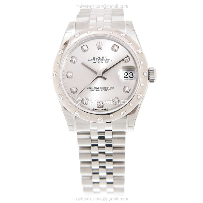 Rolex 178344-0060 LADY DATEJUST Automatic 18kt White Gold & Steel - View 2