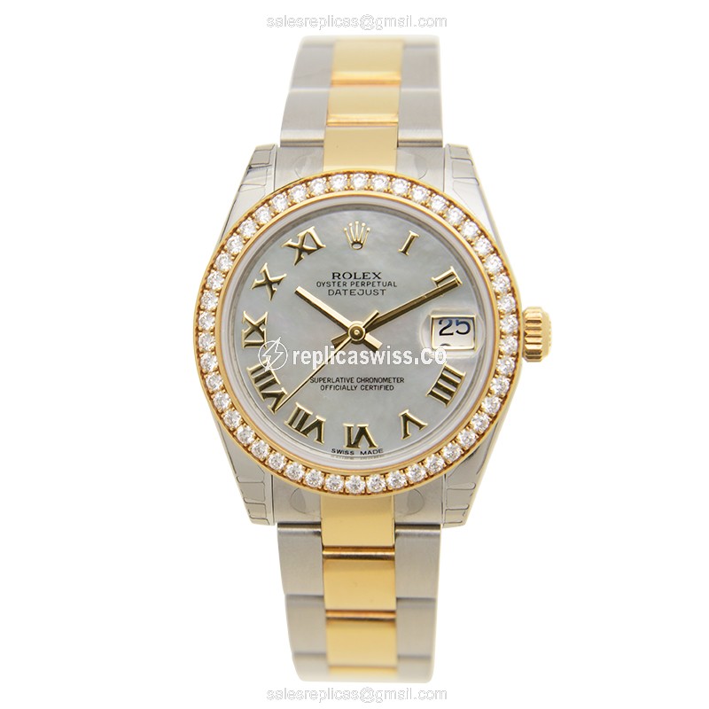 Rolex Datejust Lady Replica - Automatic - Gray Dial - Silver Clasp - View 2