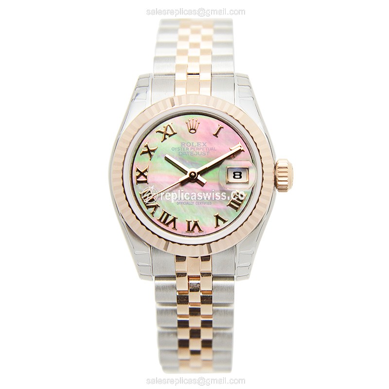 Rolex Datejust Replica - Automatic - Rose Gold & Steel - Silver Dial - View 2