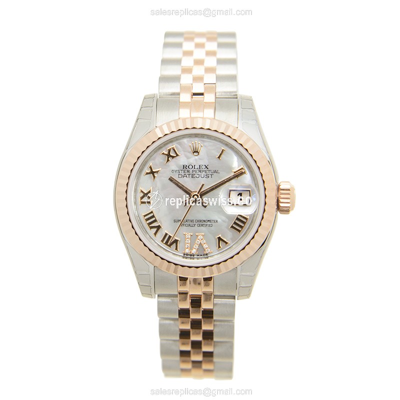Rolex 179171NRWTVIDIA LADY DATEJUST Automatic 18kt Rose Gold & Steel - View 2