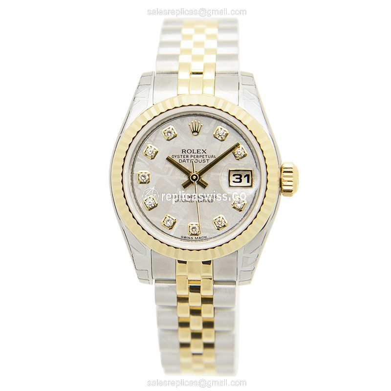Rolex Lady Datejust Replica - Automatic | Silver Dial | Clasp | Silver Strap - View 2