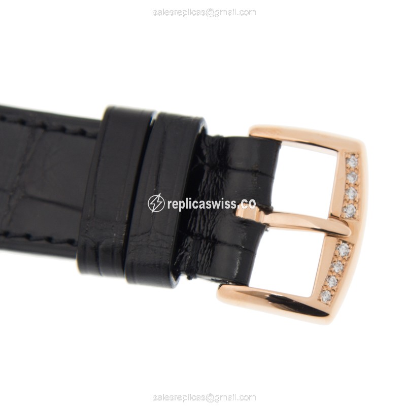 Franck Muller 952QZ REL MOP BC D 1R LS - Quartz 18kt Rose Gold Diamonds, White Dial, Buckle Clasp, Black Alligator Strap - View 4